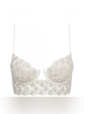 FOR LOVE & LEMONS Bralette Lace Rhinestone